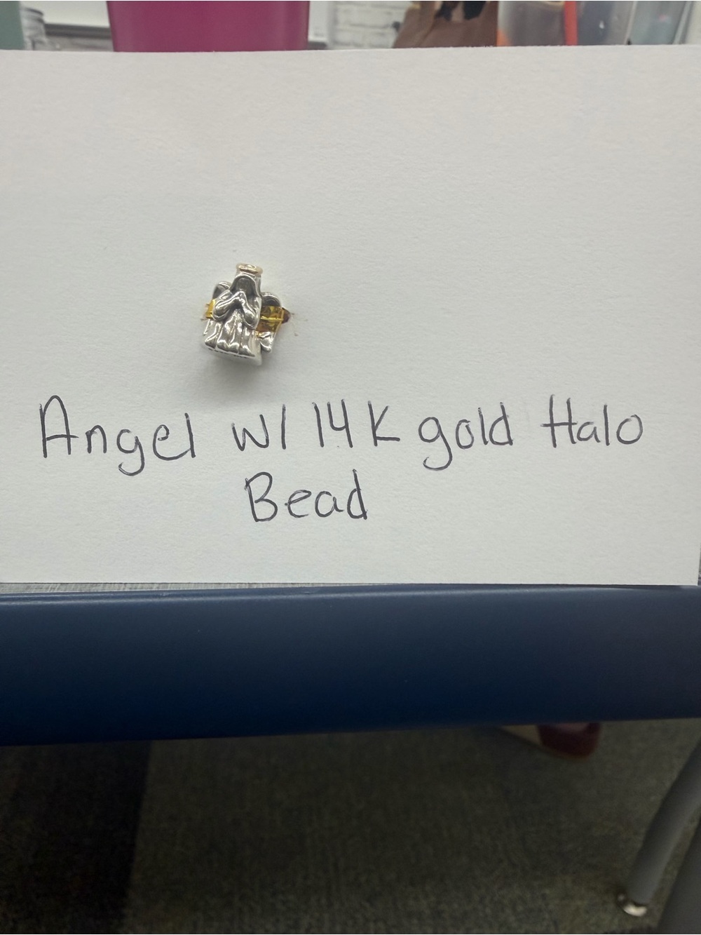Pandora Retired Divine Angel 14K Gold Halo Charm 791770 Sterling Silver